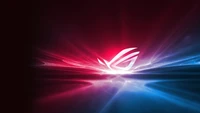 Logo de Asus ROG con efectos de luz dinámicos