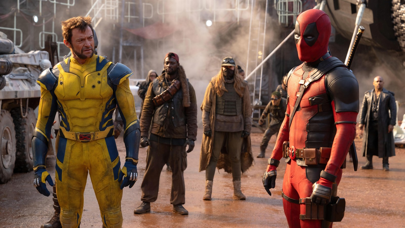 Lade wolverine, deadpool und wolverine, film, marvel Hintergrund herunter