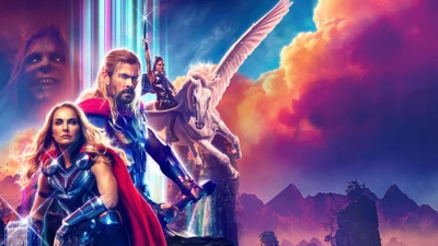 Thor, Jane Foster und Valkyrie vereinen sich im epischen Kampf um 'Liebe und Donner