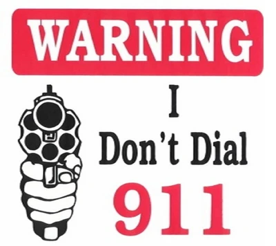 911, dial, divertido, arma, pistola