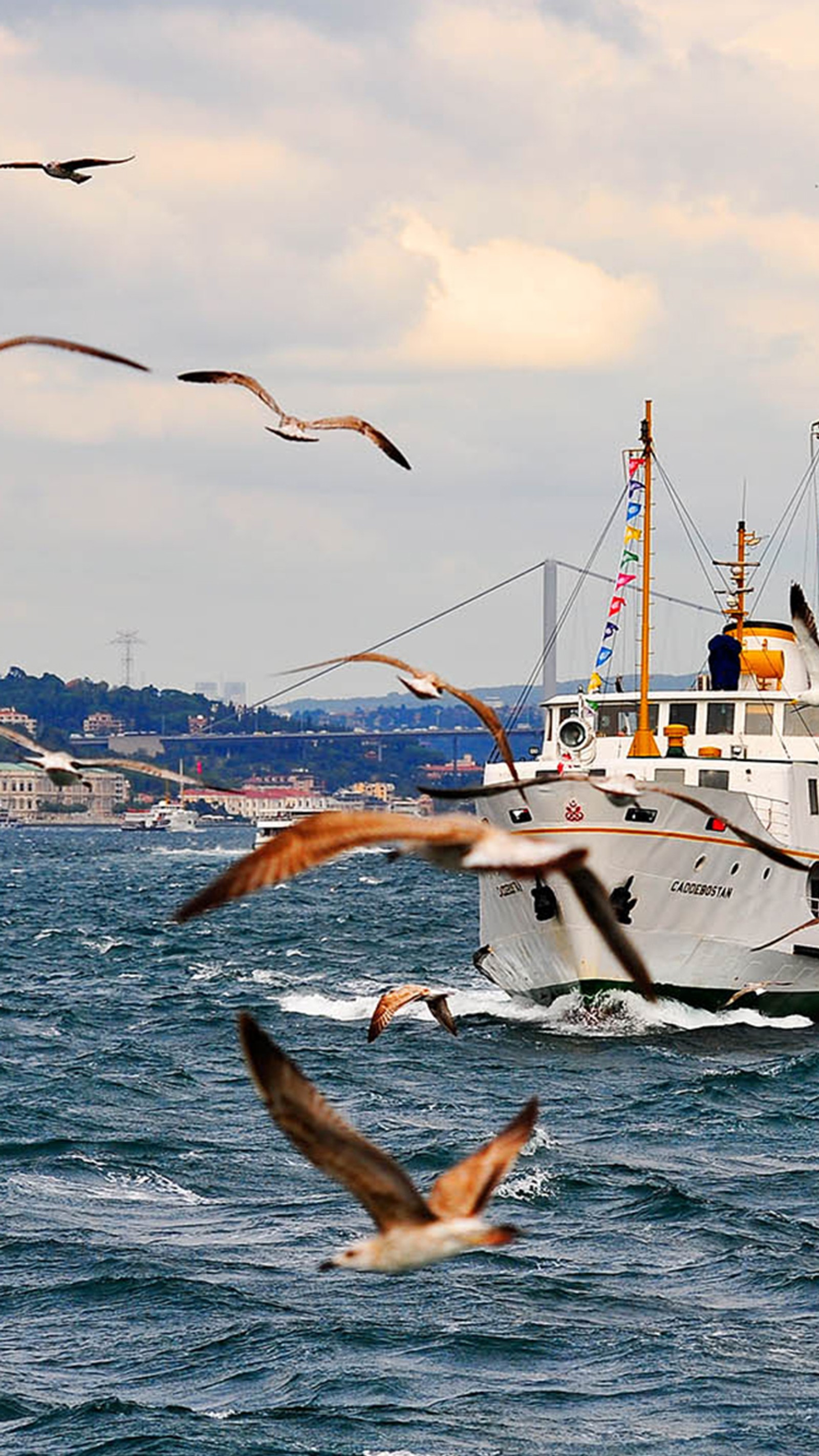 Скачать обои эминёню, eminonu, istanbul steamship turkey