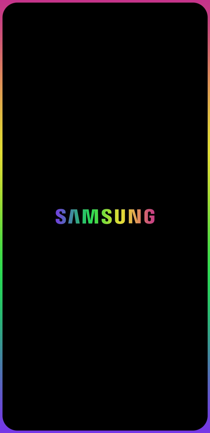 Близкий план черного телефона samsung с радужным логотипом (галактика, s9, s9 плюс, s9 plus, чёрный)