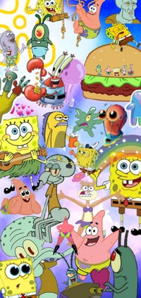 bob léponge, bob esponja, calamardo, debajo del mar, patricio