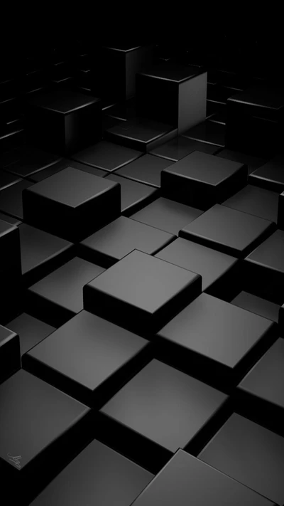 black, cubes