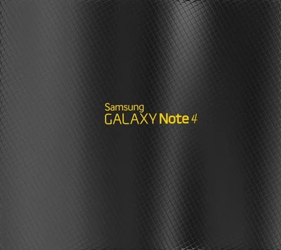 Logotipo do Samsung Galaxy Note 4 em fundo preto texturizado