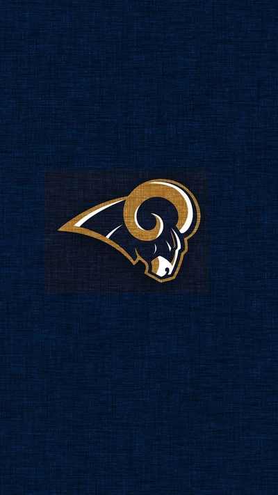 Logo des Los Angeles Rams sur fond bleu