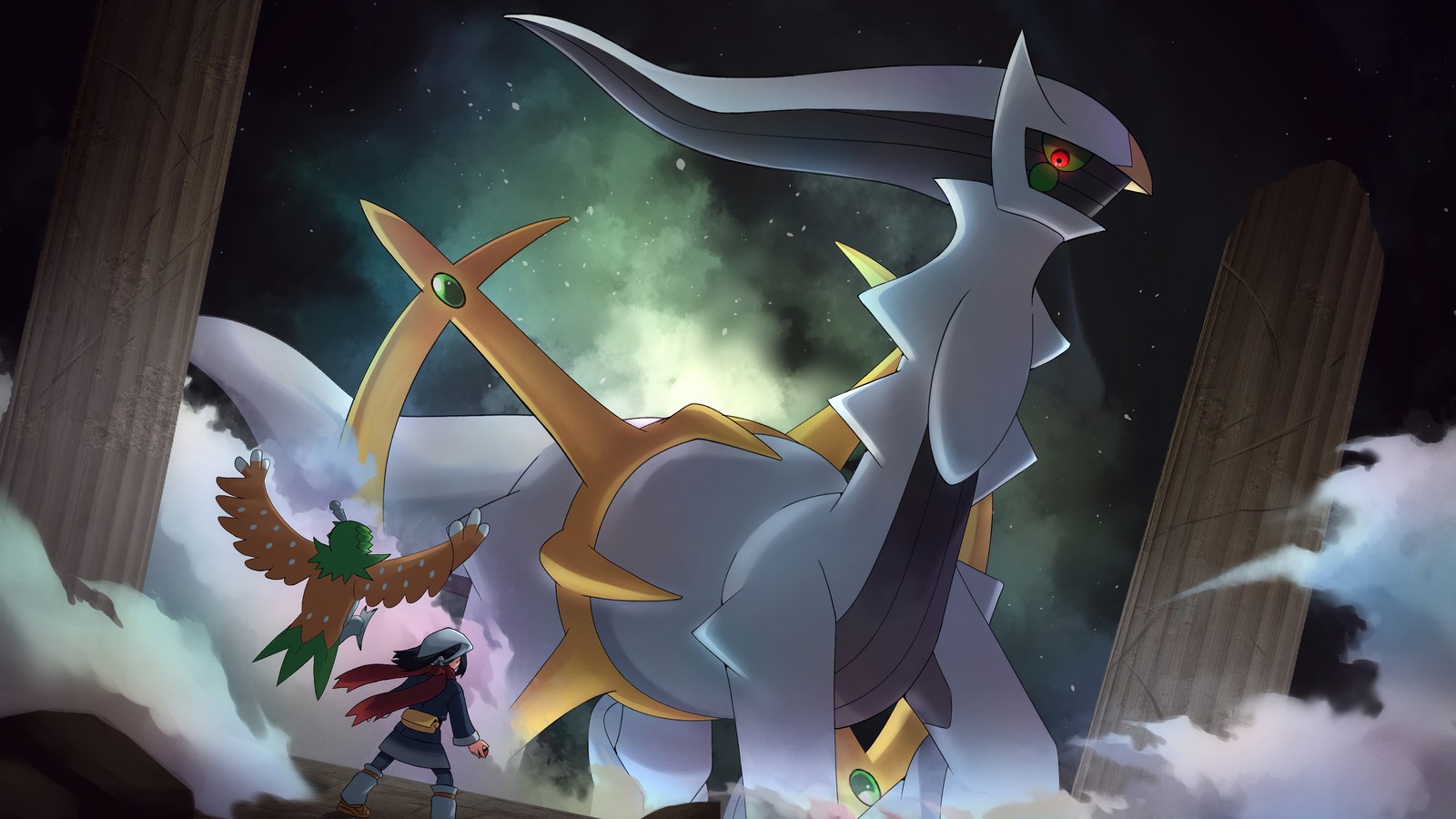 Скачать обои арceус, arceus, акари, покемон легенды арceus, pokemon legends arceus