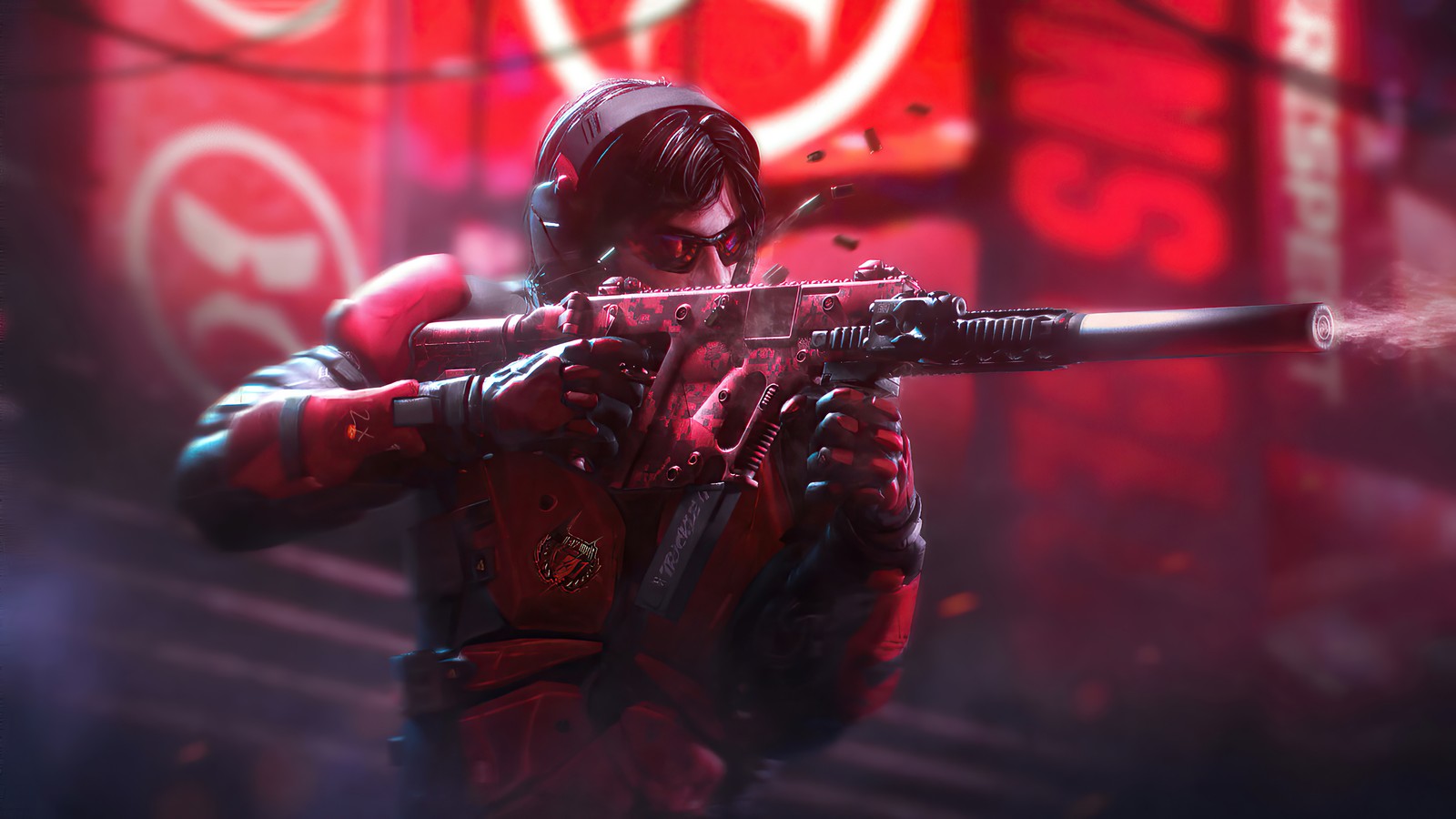 dr disrespect, rifle, gun, digital art Download Wallpaper