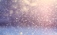 Cosmic Snowfall: A Purple-Hued Winter Wonderland