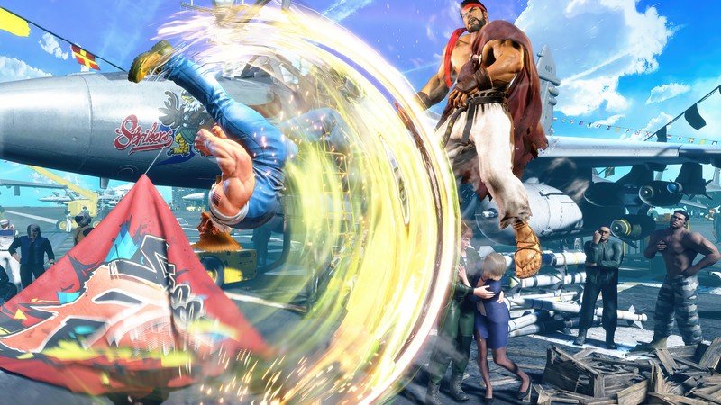 Мужчина в коричневом наряде играет в видеоигру (street fighter 6, s56, видеоигра, гайл, guile)