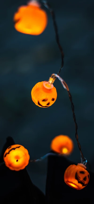 Glowing Halloween Pumpkin String Lights