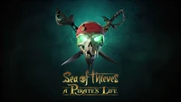 Caveira de pirata com olhos brilhantes de Sea of Thieves: A vida de um pirata