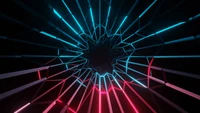 Electric Neon Geometry: Abstract Illumination on Dark Aesthetic