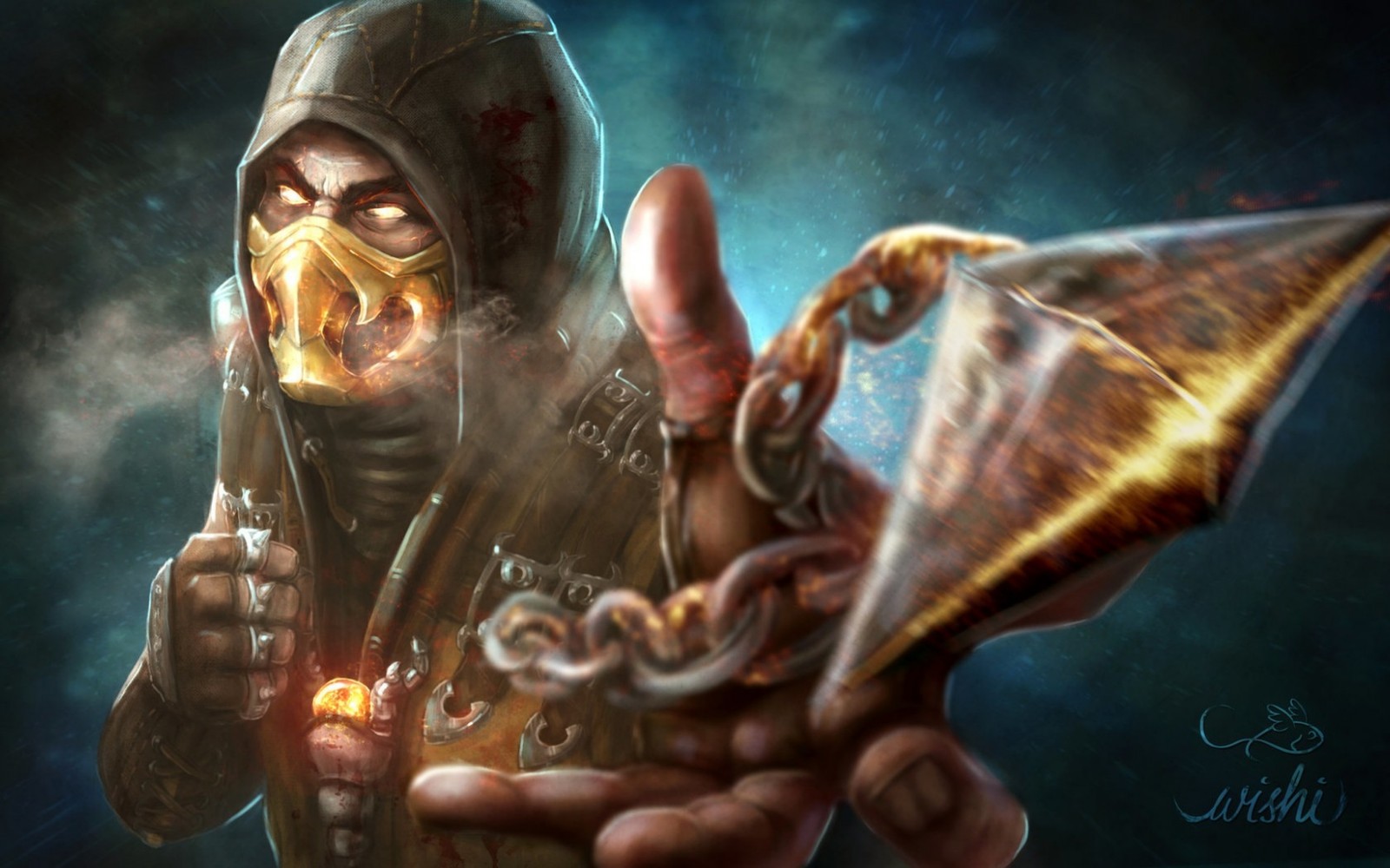 mortal kombat x, scorpion, mortal kombat, hand, human wallpaper