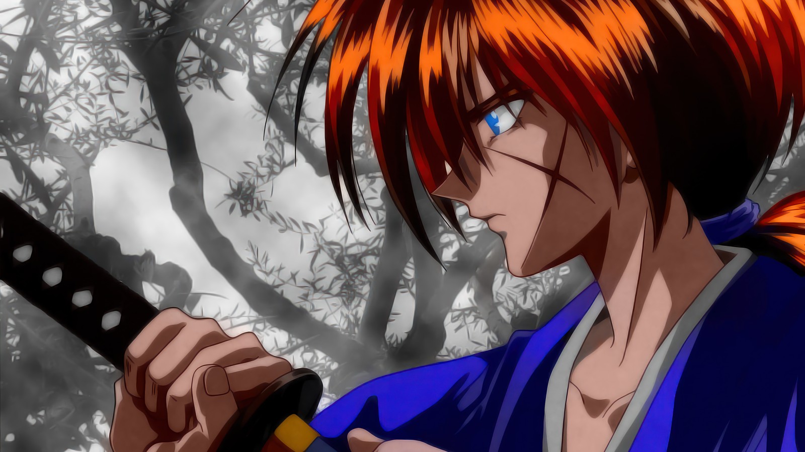 Baixar papel de parede rurouni kenshin, meiji kenkaku romantan, anime, samurai x, kenshin himura