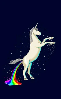 unicornio, diseño gráfico, ilustración, criatura mítica, cola