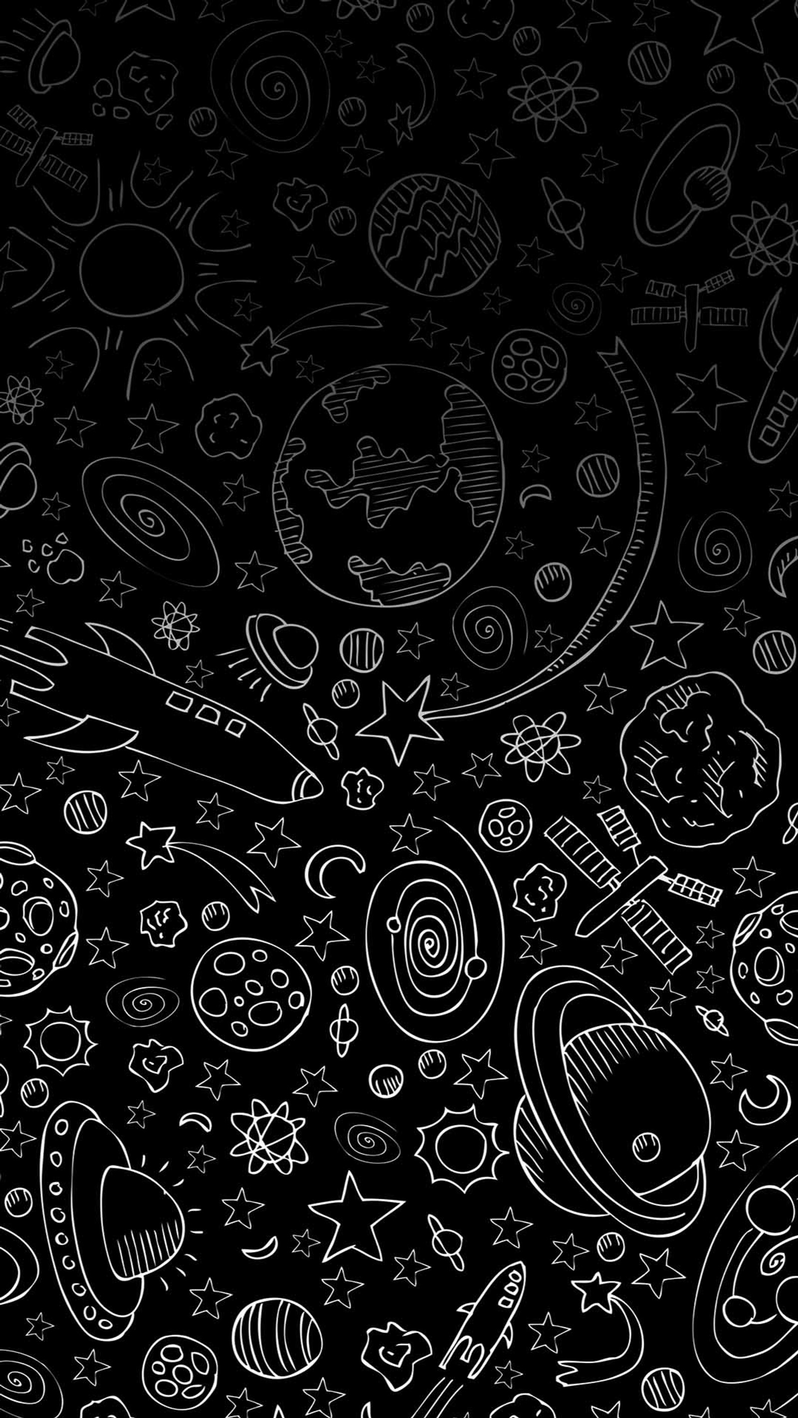 Baixar papel de parede espaço, doodle