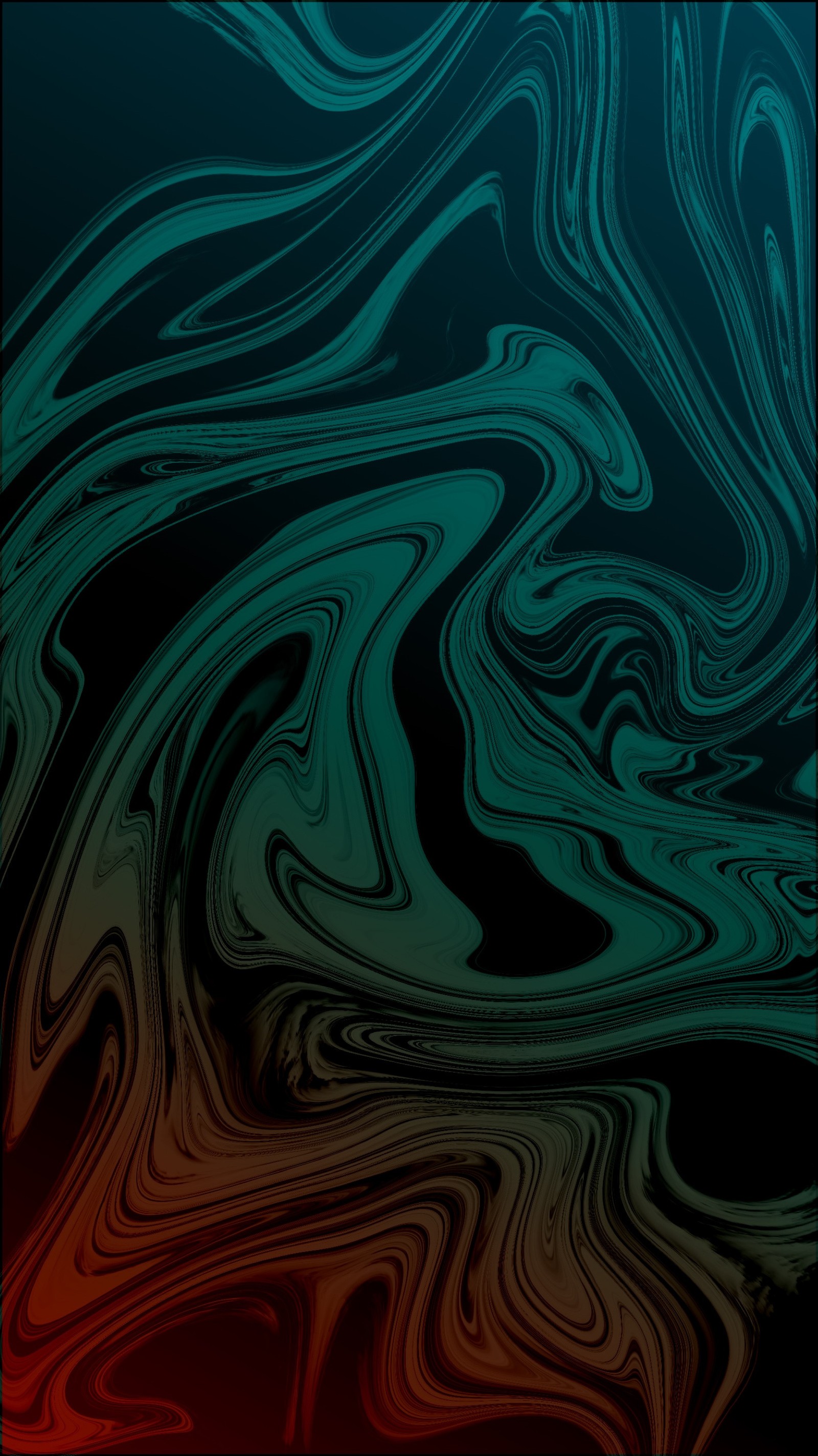 A close up of a colorful liquid painting on a black background (swirl, colours, colores, marble, abstract)