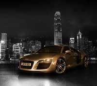 audi, car, expensive, fast, gold wallpaper