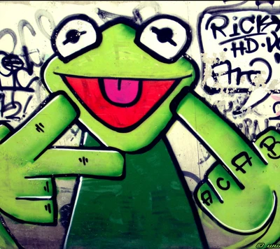 verrückt, frosch