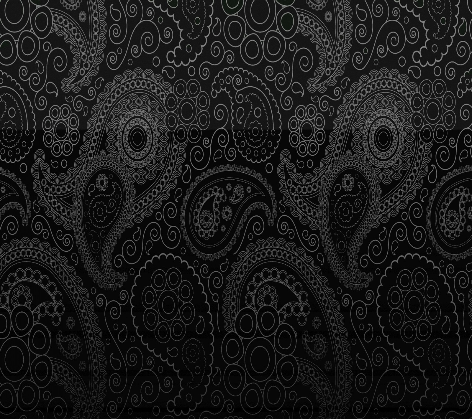 Eine nahaufnahme eines schwarz-weißen paisley-musters auf schwarzem hintergrund (schwarz abstrakt, oriental pattern)