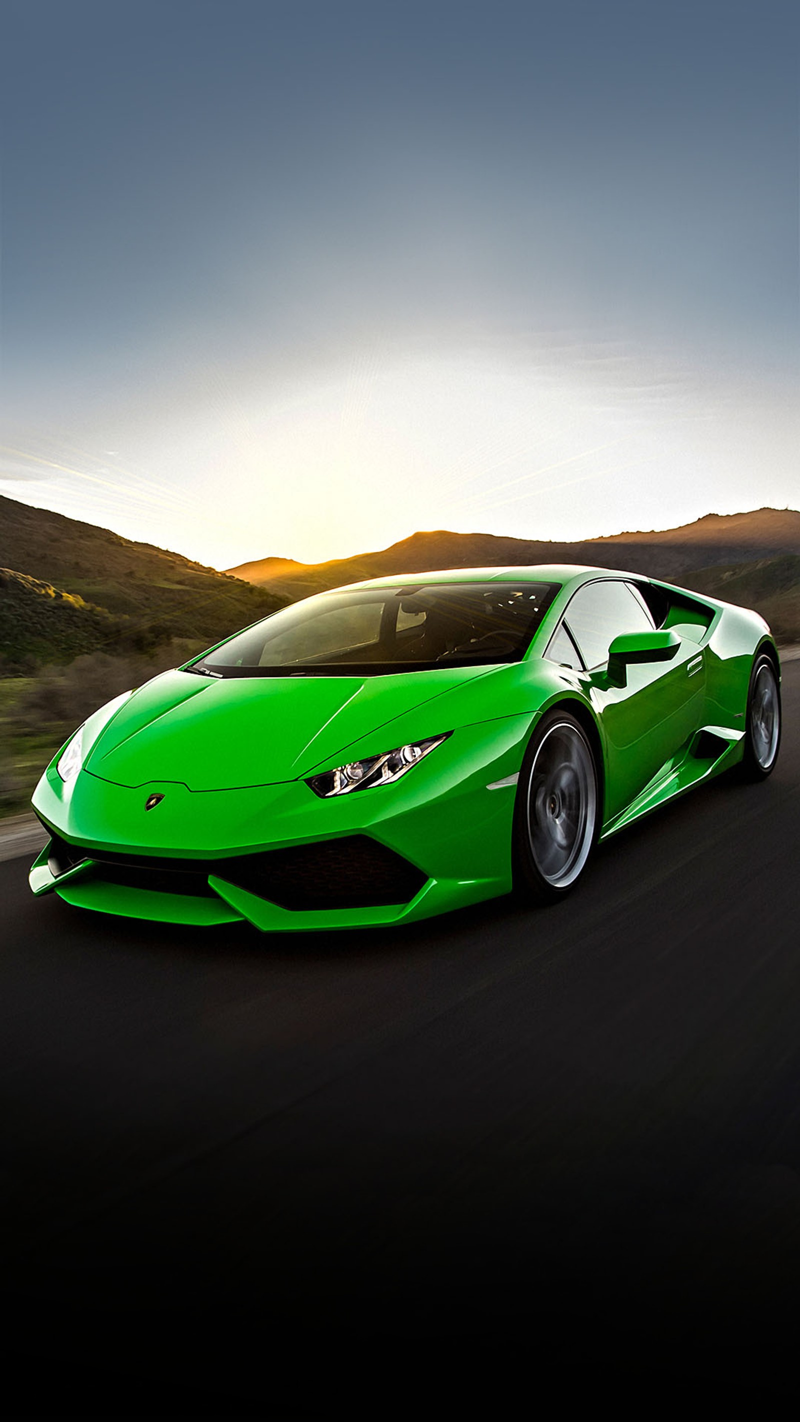 Скачать обои зелёный, huracan, lamborghini