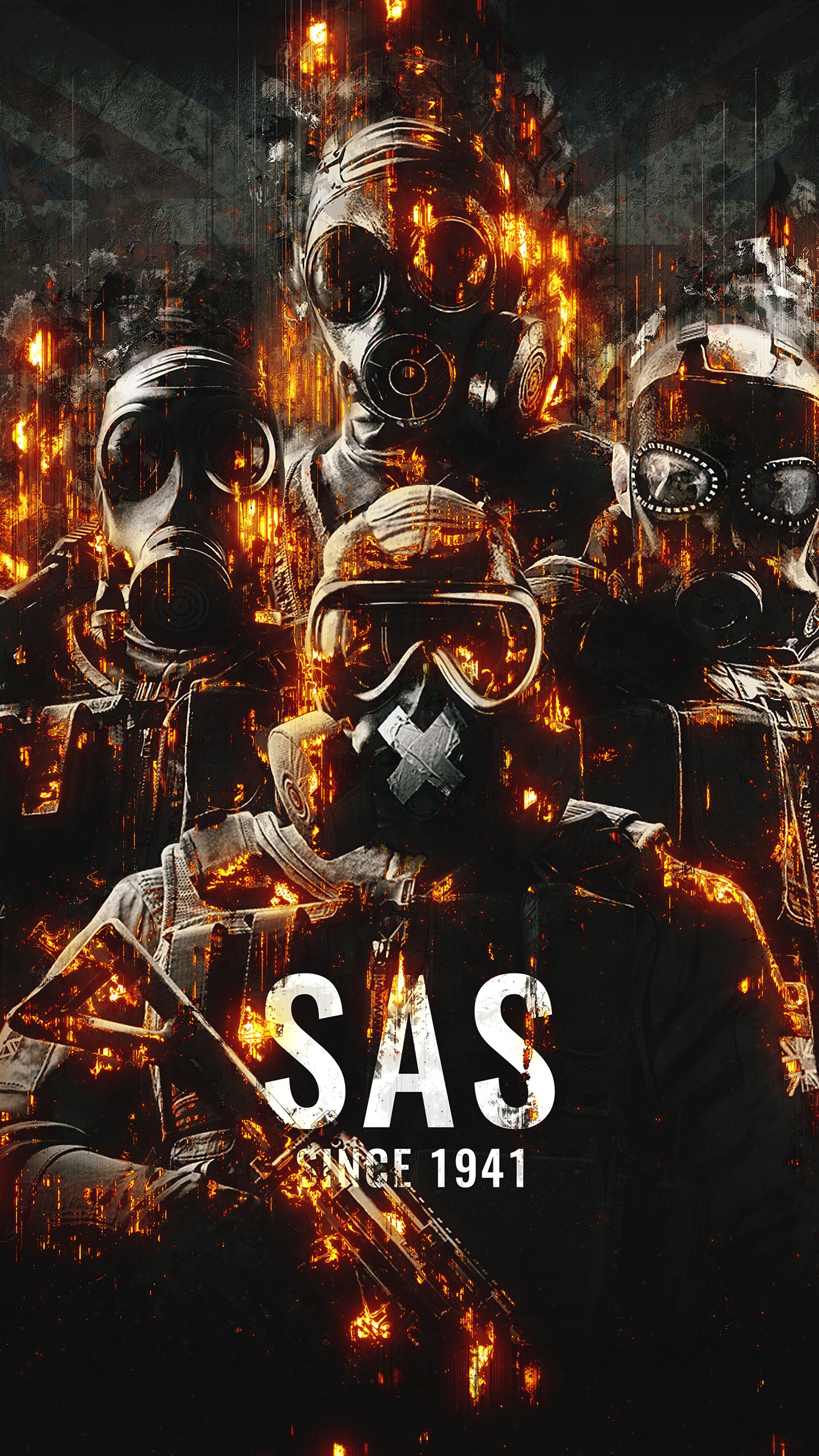 Lade mute, rainbow six siege, sas, schlitten, rauch Hintergrund herunter