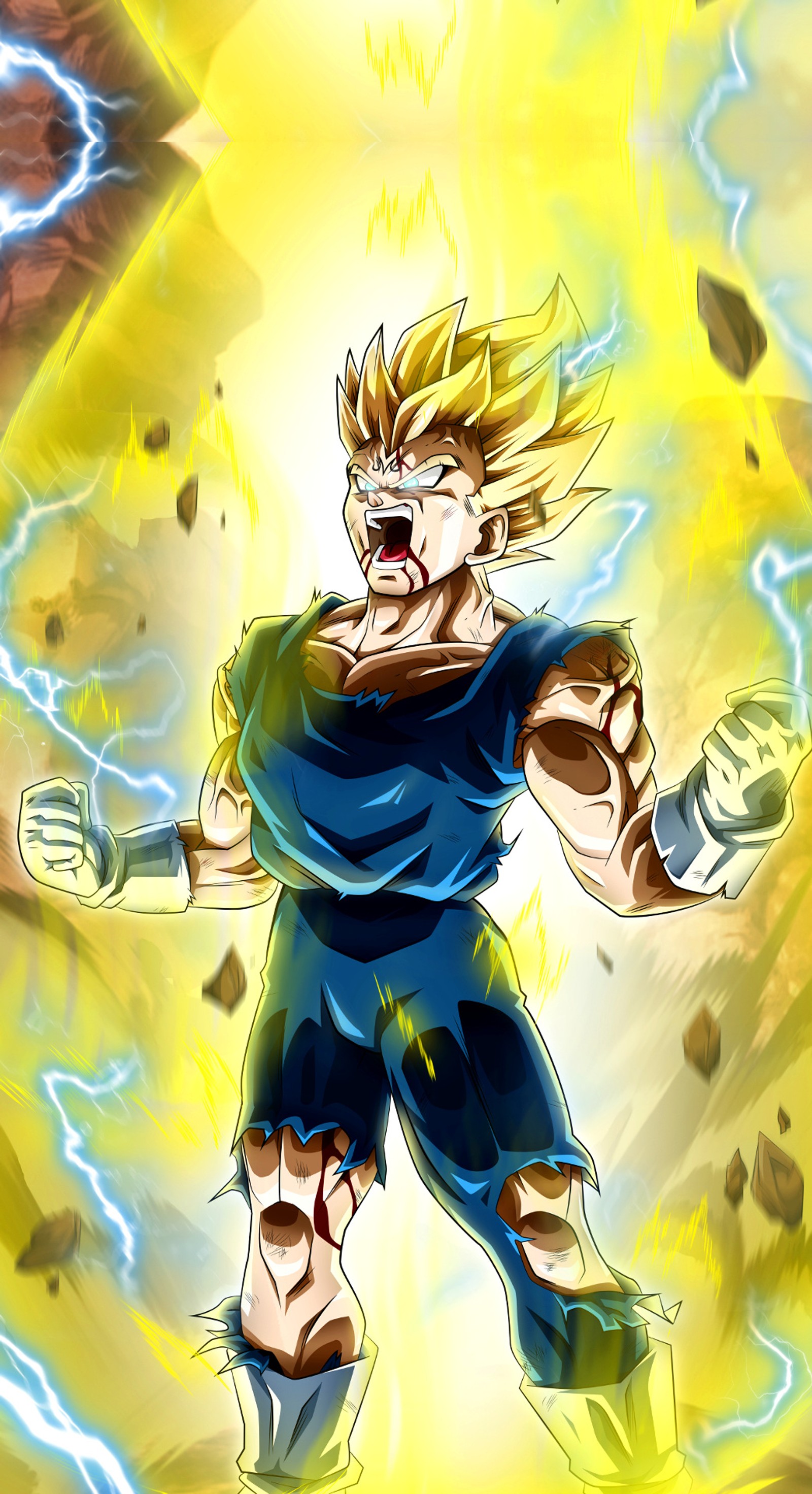 majin, vegeta, supersaiyan, anime, dbz Download Wallpaper