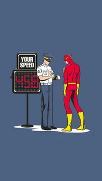 Multa por exceso de velocidad para Flash: Un encuentro humorístico con la ley