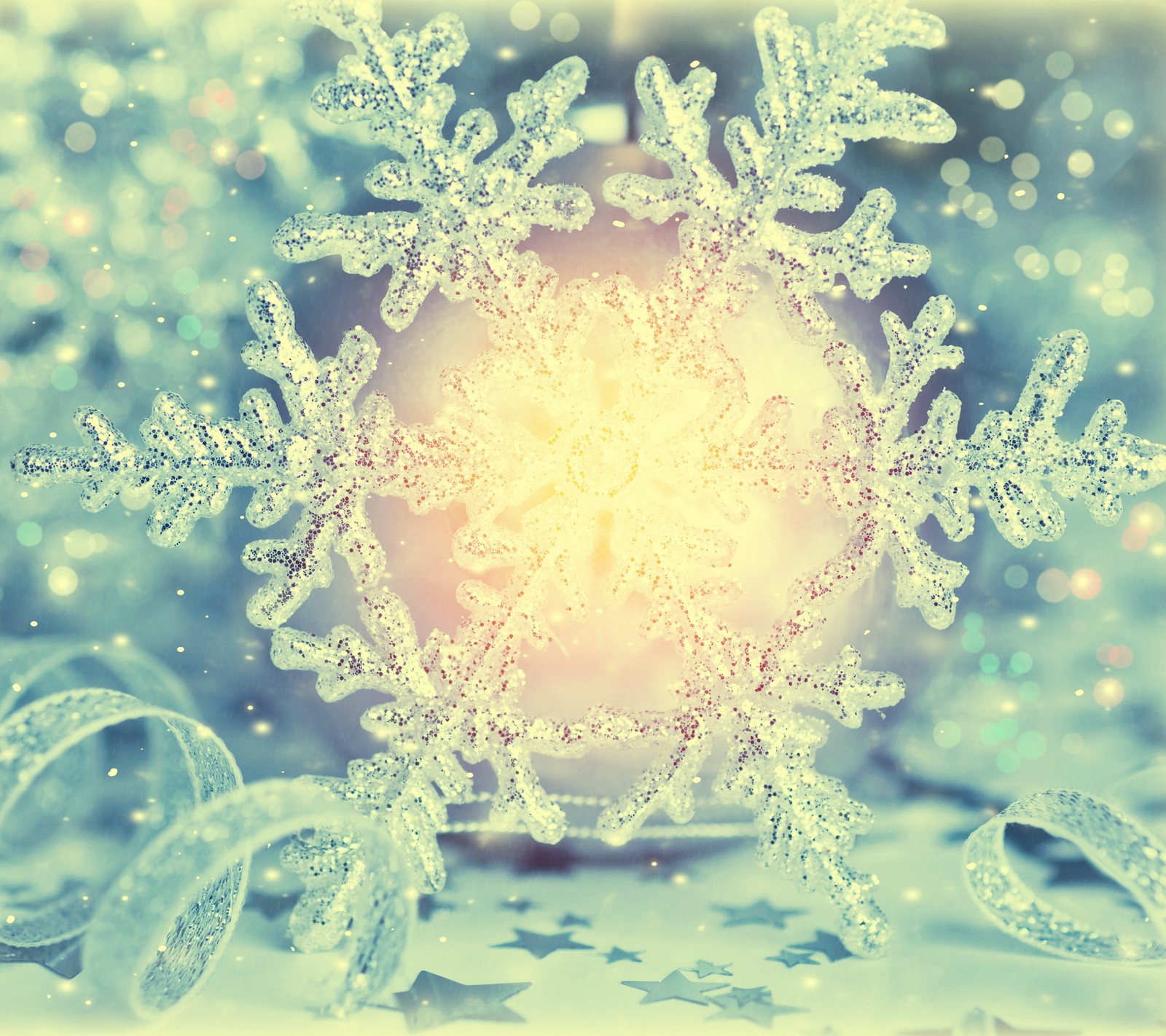 abstract, background, deco, light, snow wallpaper