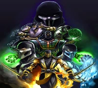 ermac, kombat, mortal, rain, reptile wallpaper