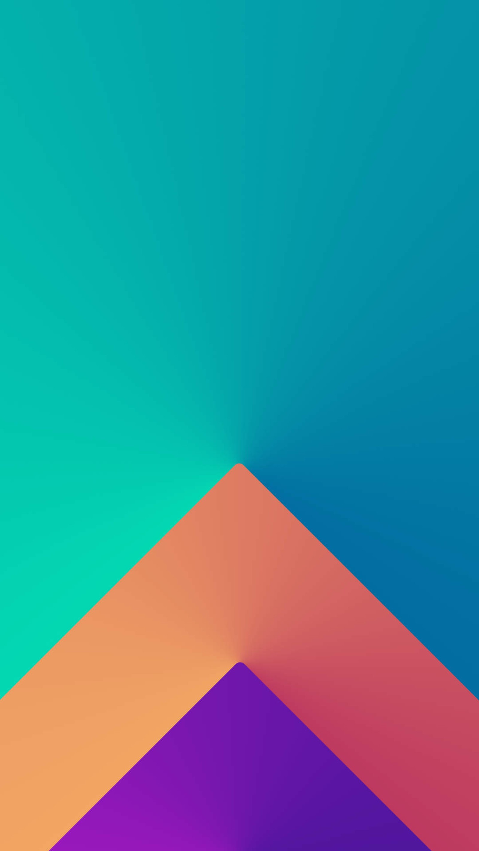 A close up of a colorful wall with a triangle on it (1080p, abstract, android, background, default)