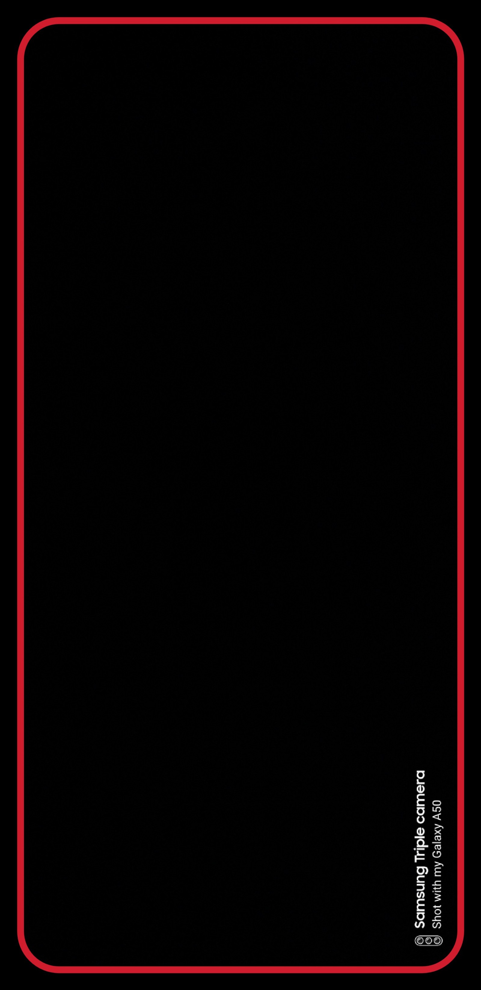 A close up of a red frame on a black background (amoled, led)