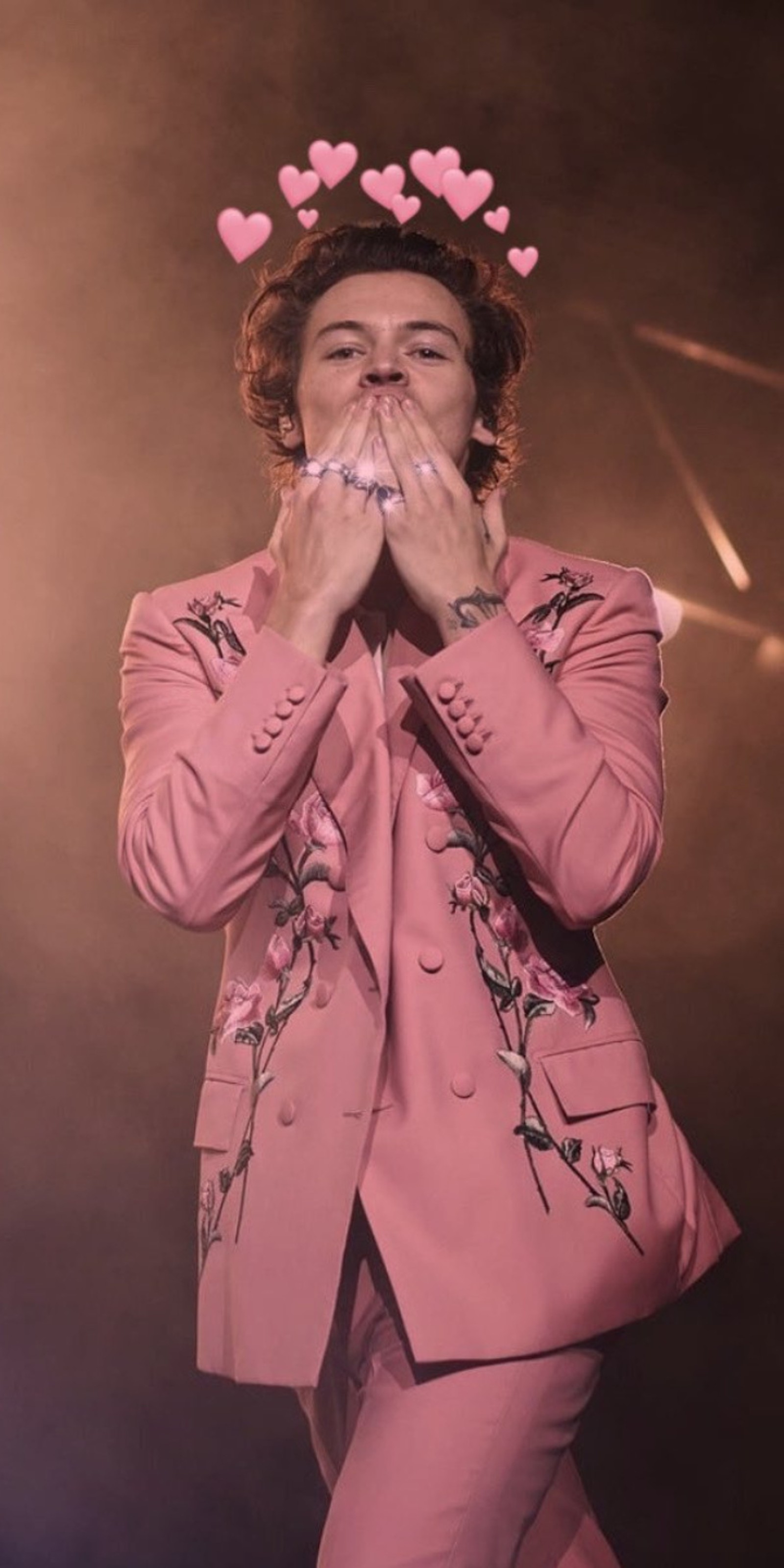 Descargar fondo de pantalla feliz, harry, harry styles, amor, rosa