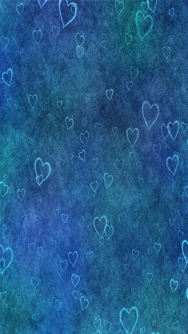 Un primer plano de un fondo azul y verde con corazones (azul, corazones)