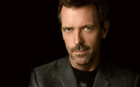 hugh laurie, vello facial, barba, mentón, bigote