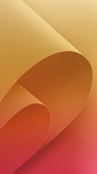 Vibrant Abstract Gradient with Curved Layers in Amber and Peach Tones