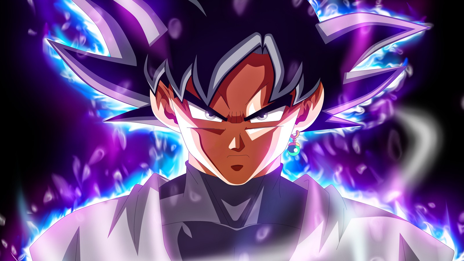 Lade goku, vegeta, zeichentrick, lila, geste Hintergrund herunter