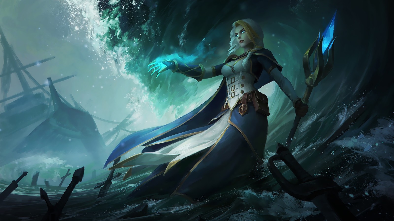 Скачать обои джайна прудмур, jaina proudmoore, world of warcraft битва за азерот, wow, world of warcraft