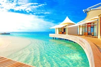 resort, beach, property, swimming pool, vacation wallpaper