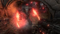 Confronting the Baron of Hell in Doom Eternal: A Battle Against Fiery Demons