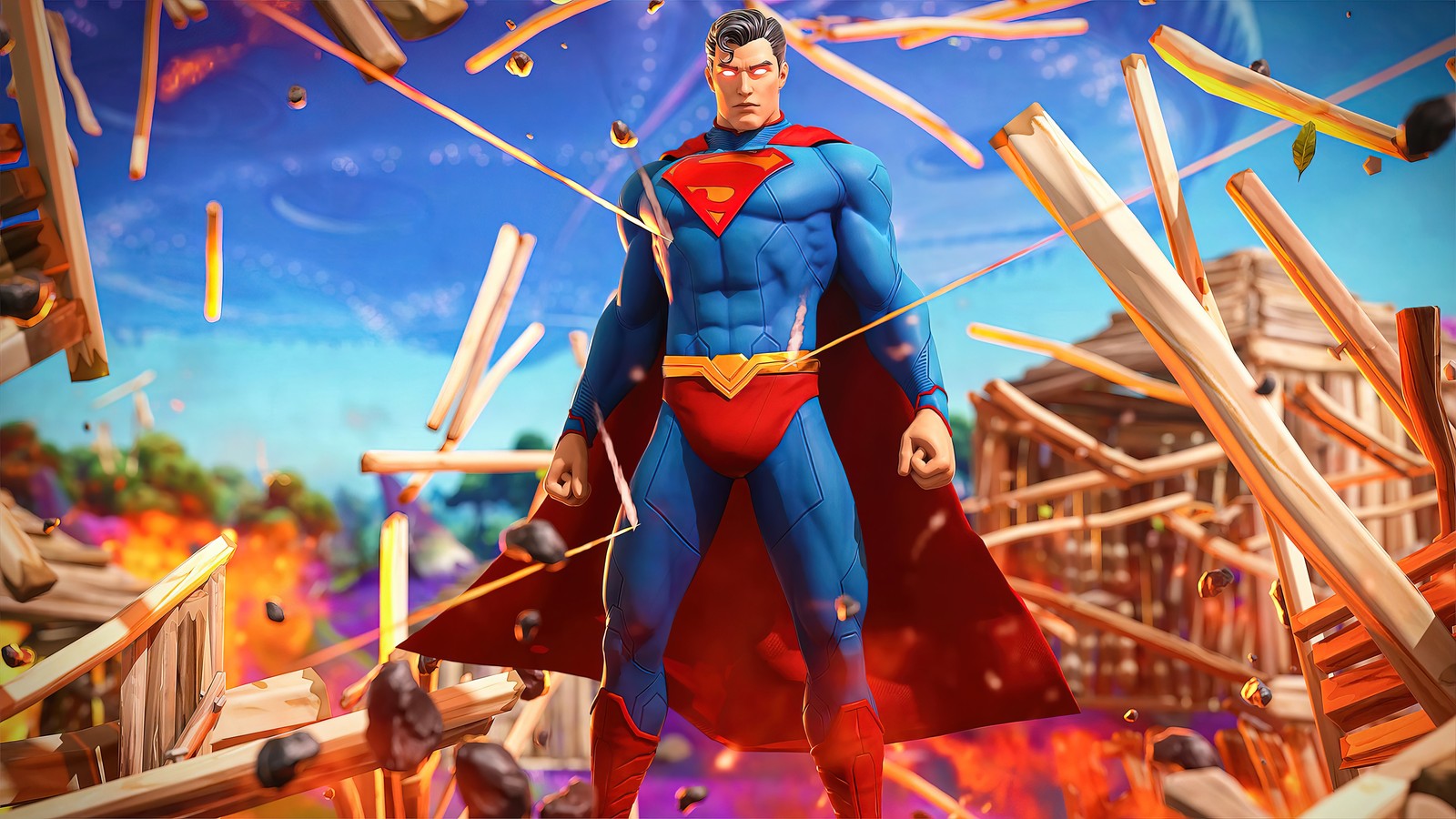 superman, fortnite, battle royale, video game wallpaper