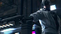 Futuristic Enforcer Ready for Action in Cyberpunk 2077