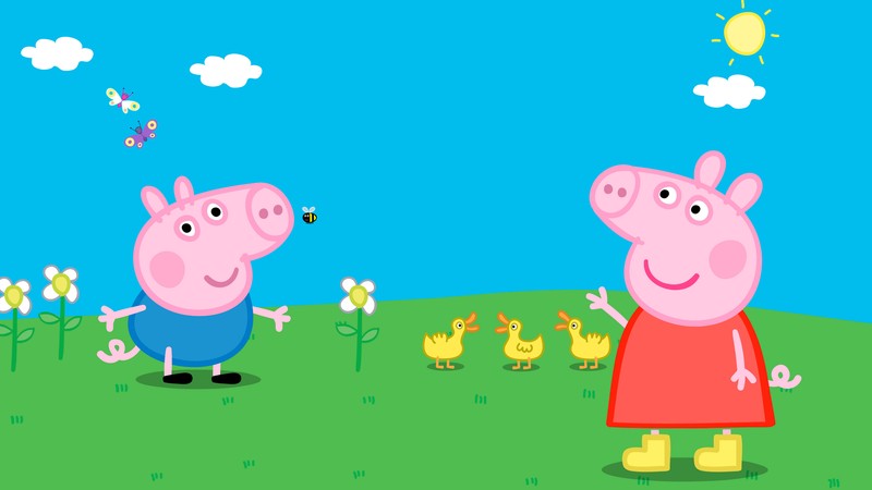 Пепа свинья и ее мама в саду (джордж свин, george pig, свинка пеппа, peppa pig, телешоу)