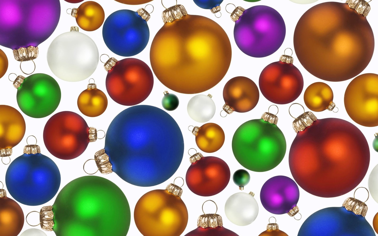 A close up of a bunch of christmas ornaments on a white surface (christmas day, new year, holiday, christmas ornament, christmas decoration)