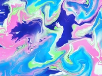 Fluid Harmony of Azure and Purple: An Abstract Acrylic Representation of Water Resources