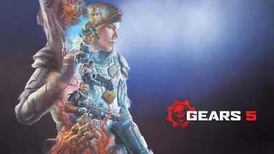 Heróis dinâmicos de Gears 5: Kait Diaz e aliados em ação