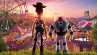 Woody e Buzz Lightyear na Aventura do Parque de Diversões