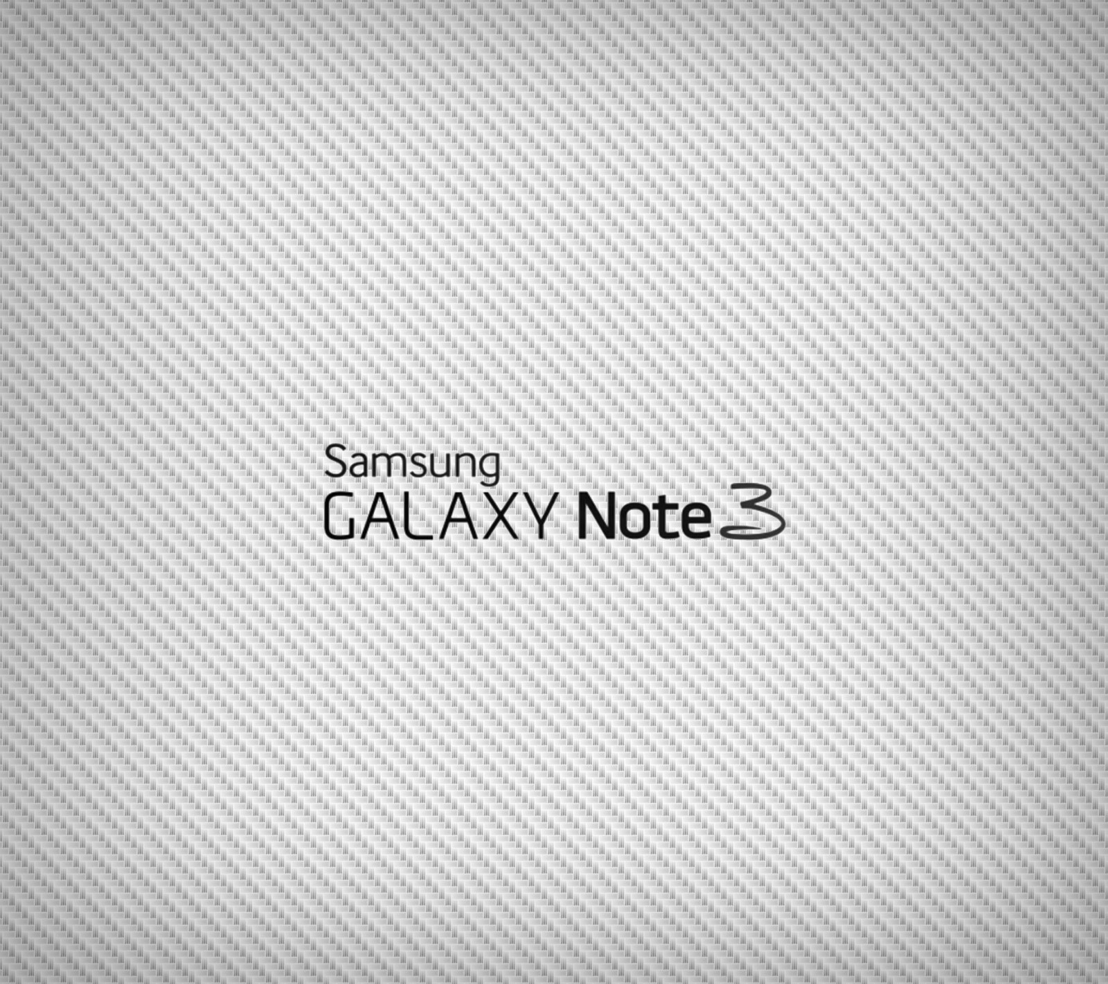 Close em um samsung note 3 branco com um logotipo preto (carbono, fibra, galáxia, gnote, nota)