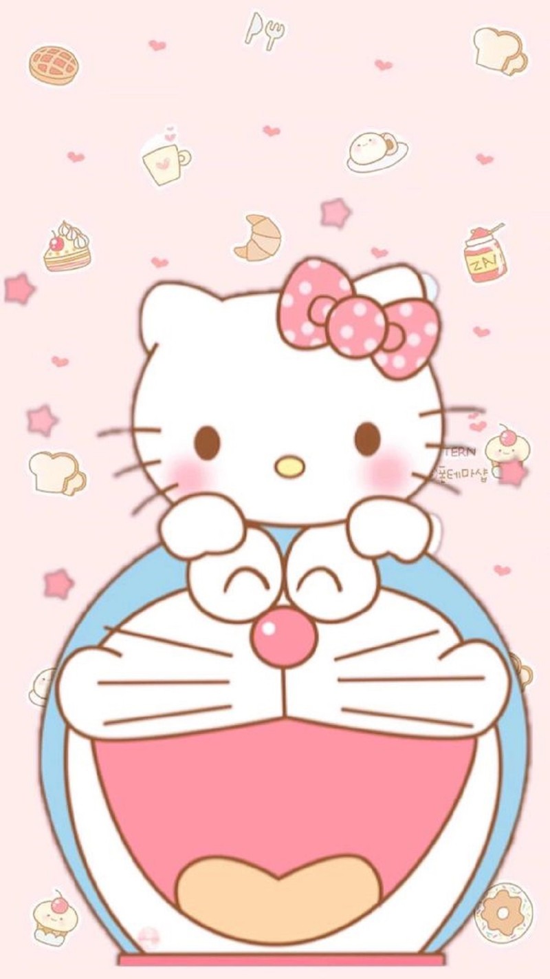 Обои hello kitty для iphone (мультфильм, кот)